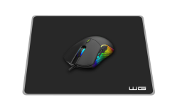 Bundle drátová RGB herní myš + podložka, černá