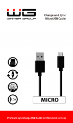 Datový kabel micro USB, černá