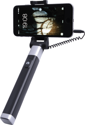 Teleskopická tyč pro selfie foto s kabelem 3,5 jack