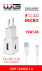 Síťová nabíječka Fast Charging (2,0A) + datový kabel Micro-USB