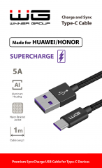 Datový kabel Type-C 5A Super Charge, černá