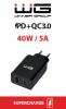 Síťová nabíječka 2 x USB/PD 18 W + QC 3.0 (22,5 W) / 5V-9V-12V
