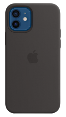 Silikonový kryt s MagSafe iPhone 12/iPhone 12 Pro, černá