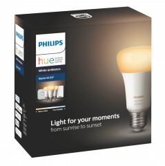 Philips Hue Bluetooth 3x žárovka LED E27 9,5W, bílá