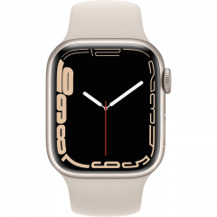 Hodinky Apple Watch Series 7 GPS - 41mm, Starlight Aluminium Case, Starlight Sport Band