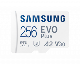 Paměťová karta Samsung micro SDXC 256GB EVO Plus, bílá