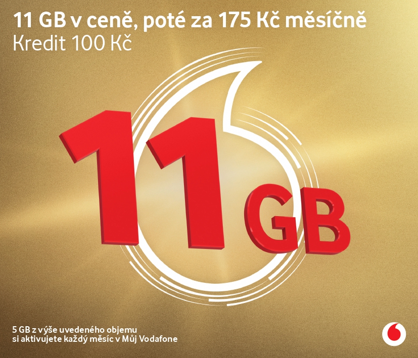2,5 GB + neomezené SMS v síti, kredit 100 Kč
