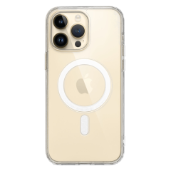 Pouzdro Comfort Magnet iPhone 14 Pro Max, průhledná
