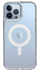 Pouzdro Comfort Magnet iPhone 13 Pro Max, průhledná