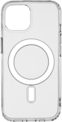 Pouzdro Comfort Magnet iPhone 15 Plus, průhledná