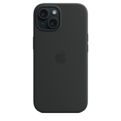 Silikonový kryt s MagSafe iPhone 15, černá