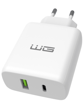 Síťová nabíječka 1x USB-C 25W/1x USB-A 18W/QC4