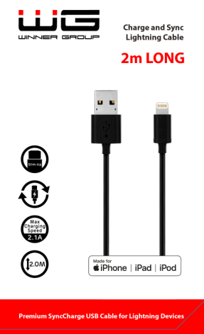 Datový kabel USB lightning MFI 2m