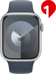 Apple Watch Series 9 GPS+Cell 45mm, stříbrná - bouřkově modrá