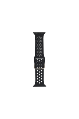 Řemínek Apple Watch SE 44 mm - silikonový, černá&šedá