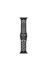 Řemínek Apple Watch 44/45/49 mm - silikonový, černá&bílá