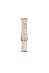 Řemínek Apple Watch 41 mm - silikonový, růžová&bílá