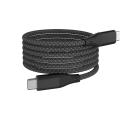 Datový kabel 60W magnetický samonavíjecí Type-C - Type-C 1m, černá
