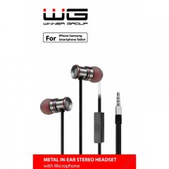 Sluchátka magnetická HF Stereo 3,5 jack (černá)