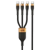 Datový kabel 3v1 Type-C to 3x Type-C 100W+15W+15W - 1,5m
