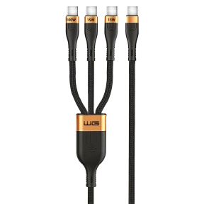 Datový kabel 3v1 Type-C to 3x Type-C 100W+15W+15W - 1,5m