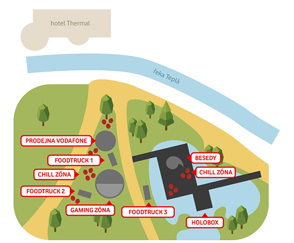 Mapa areálu
