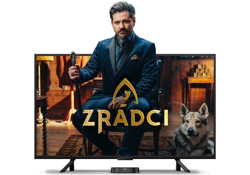 televize s obrázkem Vojty Kotka k filmu Zrádci
