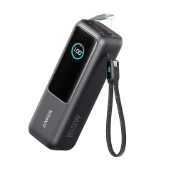 Powerbanka Anker 25000mAh, 165W s kabelem USB-C šedá