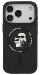 Pouzdro Karl Lagerfeld Liquid Silicone K&Ch MagSafe iPhone 17 Pro černá