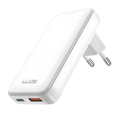 Síťová nabíječka GaN 1xUSB-C 30W+1xUSB-A 18W bílá