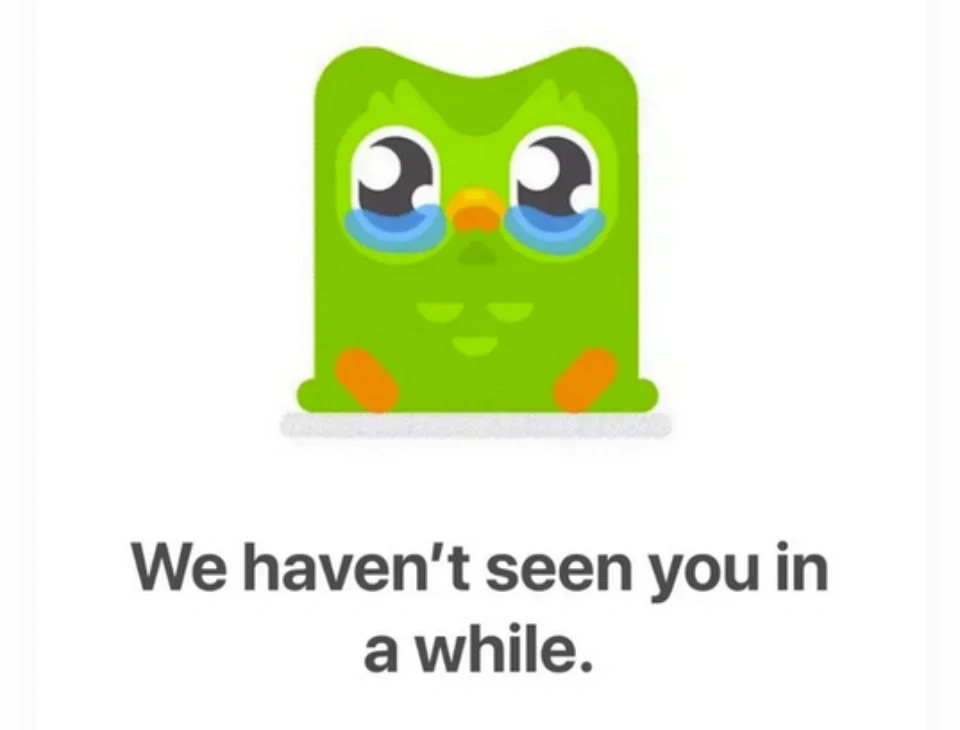 Ukázka emočně manipulativního pop-upu - Dlouho jsme se neviděli