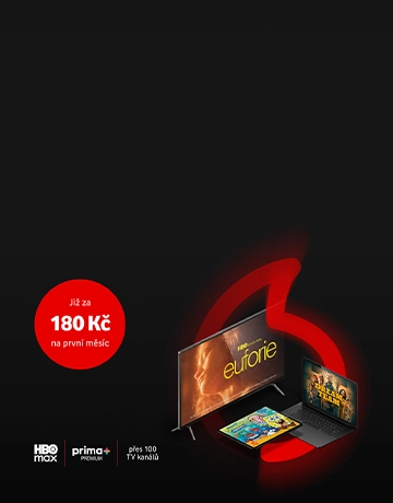 Banner pro GIGA podívaná na&nbsp;Vodafone&nbsp;TV