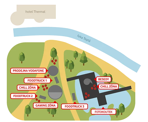 Mapa areálu