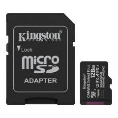 Paměťová karta Kingston microSD 128GB Canvas Select+ G3 + adaptér černá