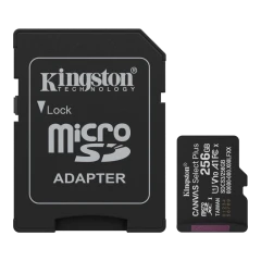 Paměťová karta Kingston microSD 256GB Canvas Select+ G3 + adaptér černá