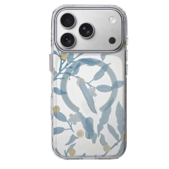 Pouzdro Floral Magnet iPhone 17 Pro modrá