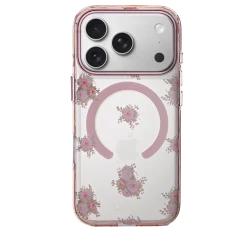 Pouzdro Floral Magnet iPhone 17 Pro růžová