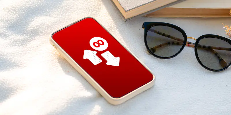 mobilní telefon s otevřenou aplikací Nagram